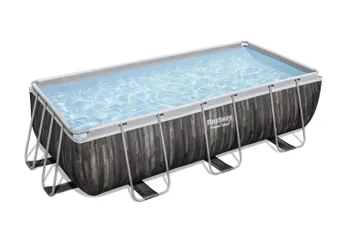 PISCINE BESTWAY POWER STEEL RECTANGULAIRE 4,04x2,01 H 1,00 DECOR MUR