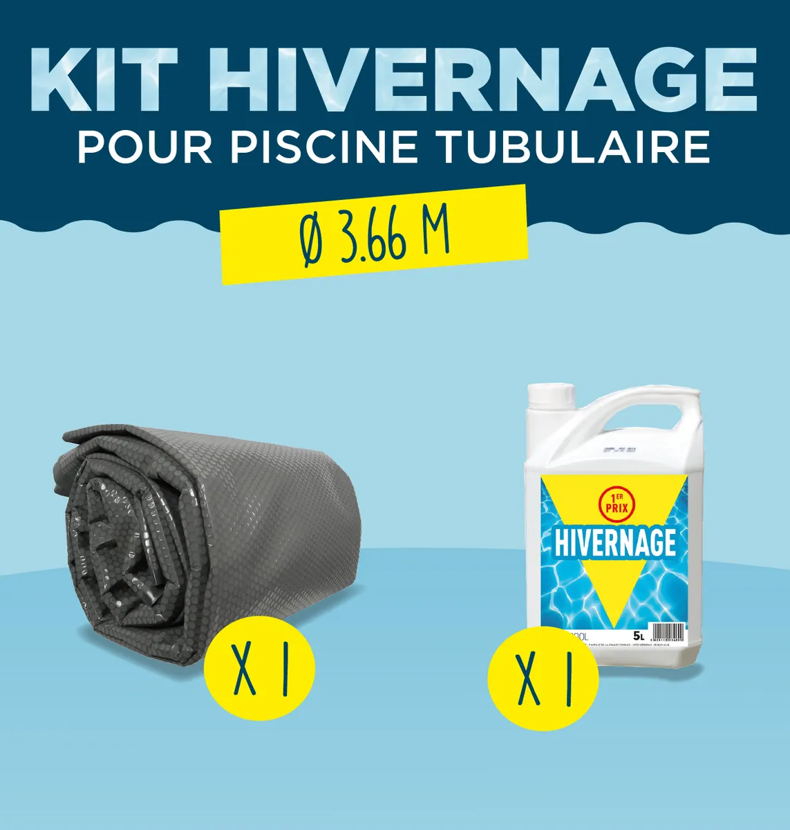 KIT HIVERNAGE PISCINE TUBULAIRE Ø 3,66 M